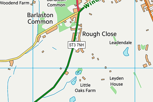 ST3 7NH map - OS VectorMap District (Ordnance Survey)