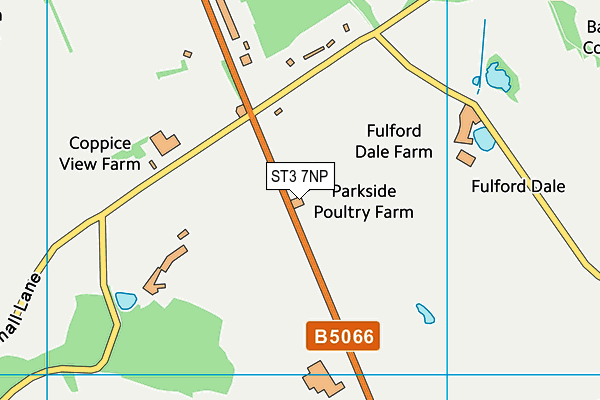 ST3 7NP map - OS VectorMap District (Ordnance Survey)