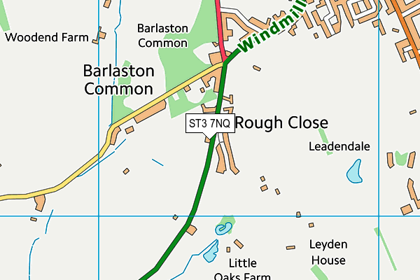 ST3 7NQ map - OS VectorMap District (Ordnance Survey)