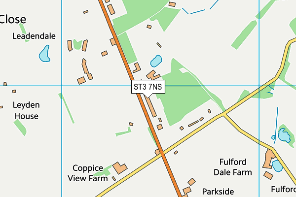 ST3 7NS map - OS VectorMap District (Ordnance Survey)