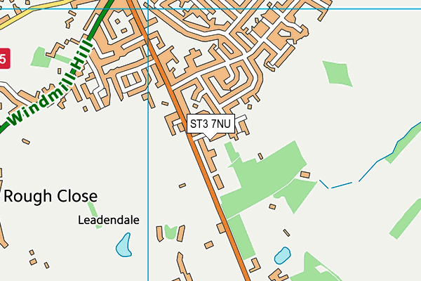 ST3 7NU map - OS VectorMap District (Ordnance Survey)