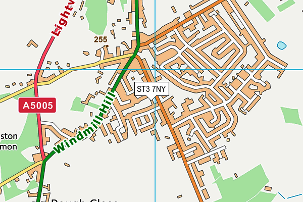 Kings Park map (ST3 7NY) - OS VectorMap District (Ordnance Survey)