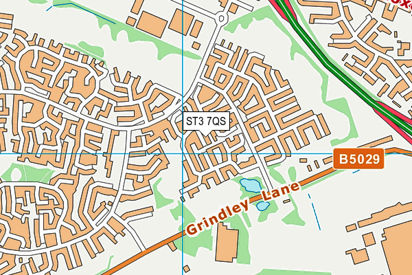 ST3 7QS map - OS VectorMap District (Ordnance Survey)