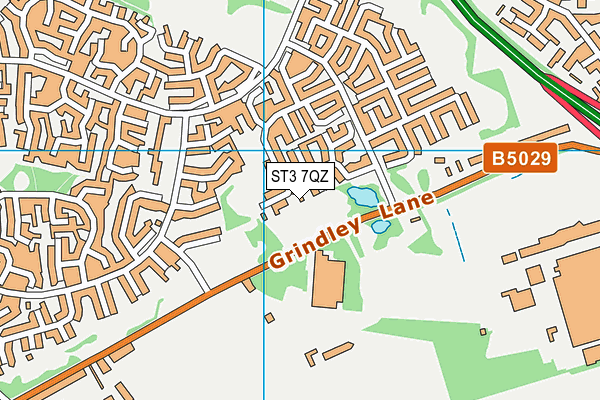 ST3 7QZ map - OS VectorMap District (Ordnance Survey)