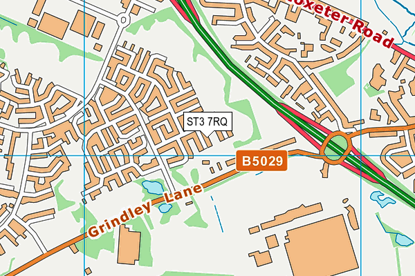 ST3 7RQ map - OS VectorMap District (Ordnance Survey)