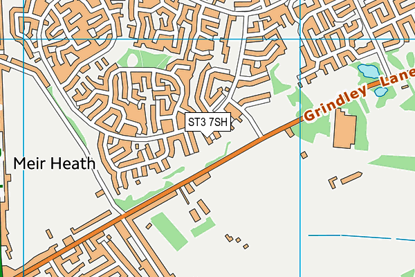 ST3 7SH map - OS VectorMap District (Ordnance Survey)