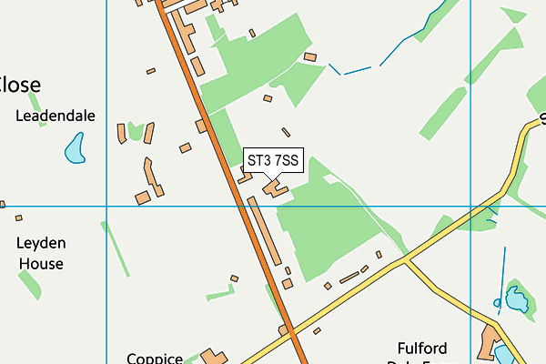 ST3 7SS map - OS VectorMap District (Ordnance Survey)