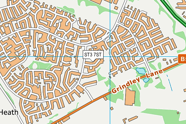 ST3 7ST map - OS VectorMap District (Ordnance Survey)