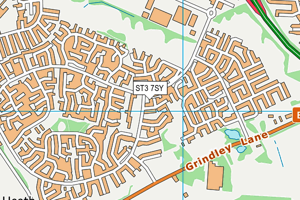 ST3 7SY map - OS VectorMap District (Ordnance Survey)