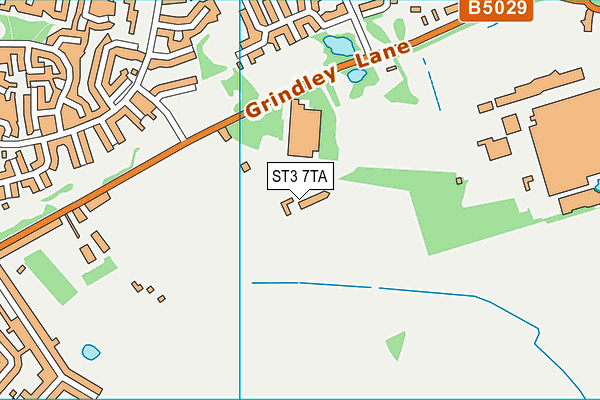 ST3 7TA map - OS VectorMap District (Ordnance Survey)