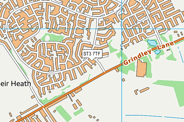 ST3 7TF map - OS VectorMap District (Ordnance Survey)