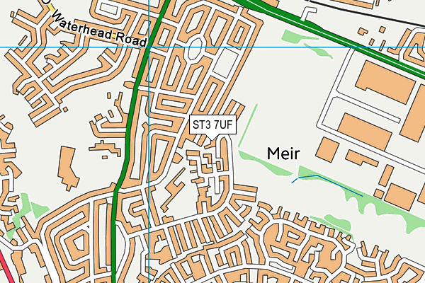 ST3 7UF map - OS VectorMap District (Ordnance Survey)