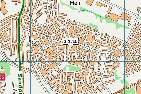 ST3 7UL map - OS VectorMap District (Ordnance Survey)