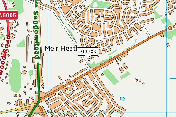 ST3 7XR map - OS VectorMap District (Ordnance Survey)