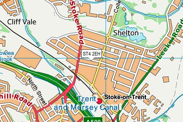 ST4 2EH map - OS VectorMap District (Ordnance Survey)