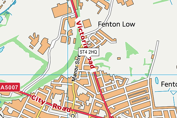 Fenton Park map (ST4 2HQ) - OS VectorMap District (Ordnance Survey)