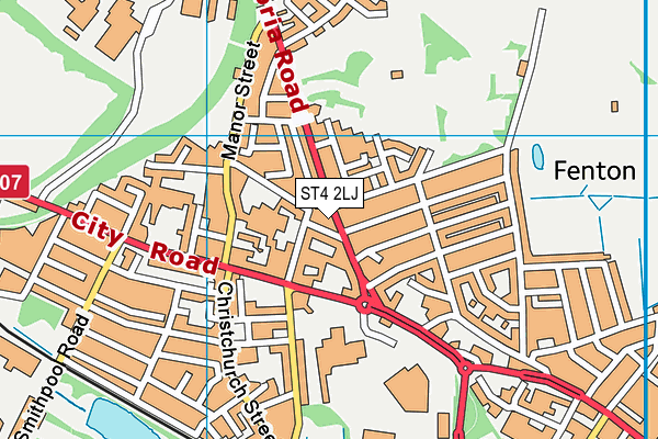 Lifestyle Fitness (Stoke) (Closed) map (ST4 2LJ) - OS VectorMap District (Ordnance Survey)