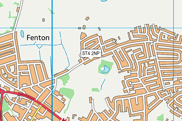 ST4 2NP map - OS VectorMap District (Ordnance Survey)