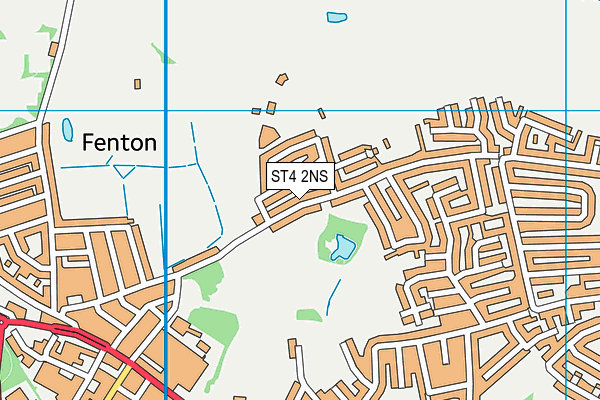 ST4 2NS map - OS VectorMap District (Ordnance Survey)