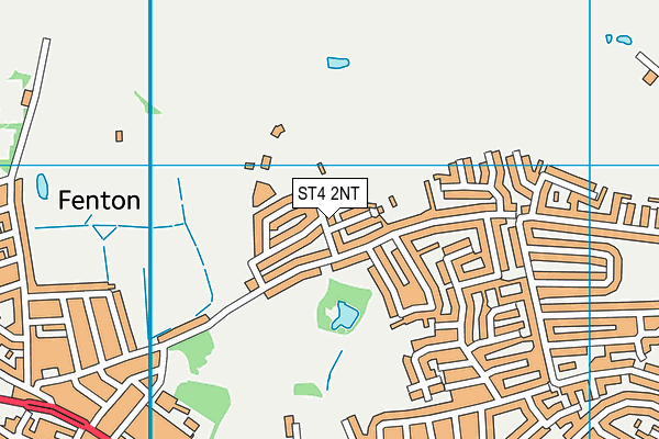 ST4 2NT map - OS VectorMap District (Ordnance Survey)