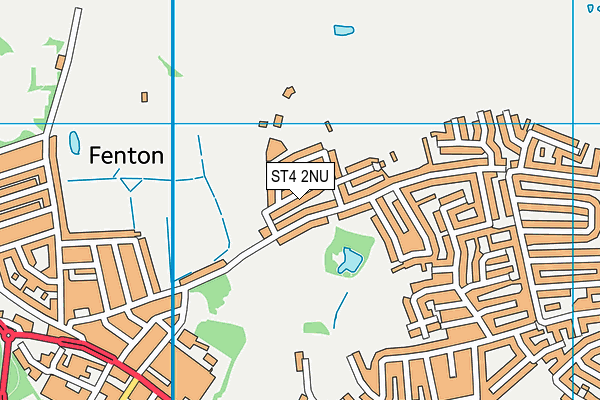 ST4 2NU map - OS VectorMap District (Ordnance Survey)