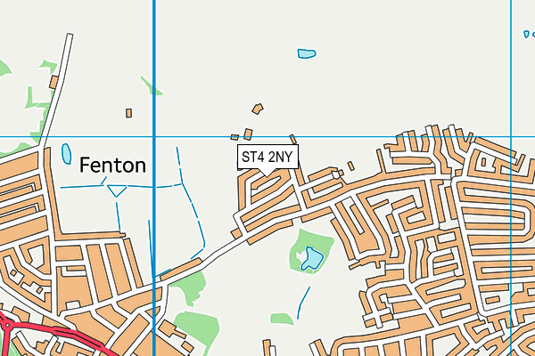 ST4 2NY map - OS VectorMap District (Ordnance Survey)