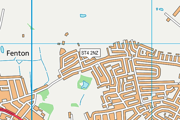 ST4 2NZ map - OS VectorMap District (Ordnance Survey)