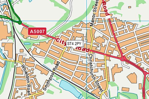 ST4 2PY map - OS VectorMap District (Ordnance Survey)