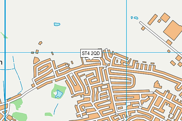 ST4 2QD map - OS VectorMap District (Ordnance Survey)