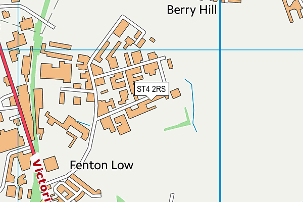 ST4 2RS map - OS VectorMap District (Ordnance Survey)