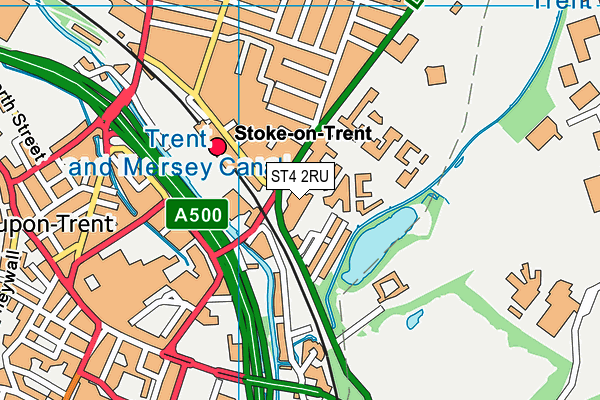 City of Stoke-On-Trent Sixth Form College map (ST4 2RU) - OS VectorMap District (Ordnance Survey)