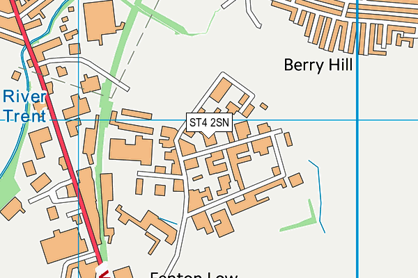ST4 2SN map - OS VectorMap District (Ordnance Survey)
