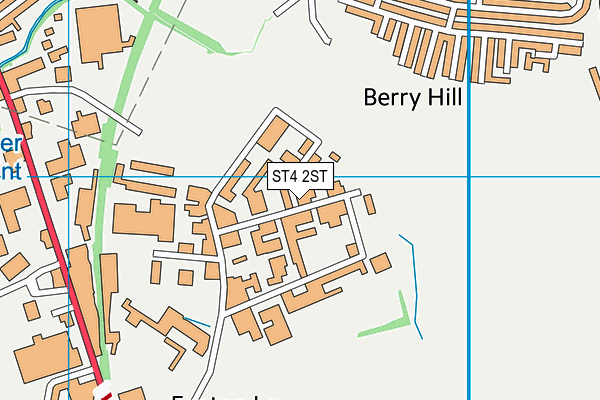 ST4 2ST map - OS VectorMap District (Ordnance Survey)