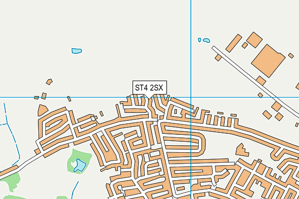 ST4 2SX map - OS VectorMap District (Ordnance Survey)