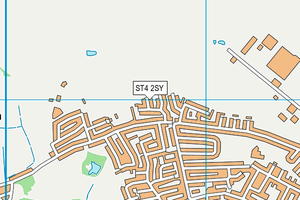 ST4 2SY map - OS VectorMap District (Ordnance Survey)