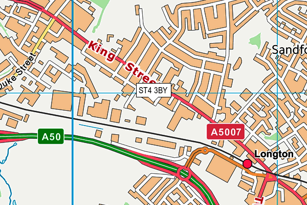 ST4 3BY map - OS VectorMap District (Ordnance Survey)