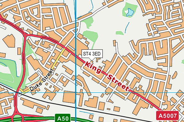 ST4 3ED map - OS VectorMap District (Ordnance Survey)