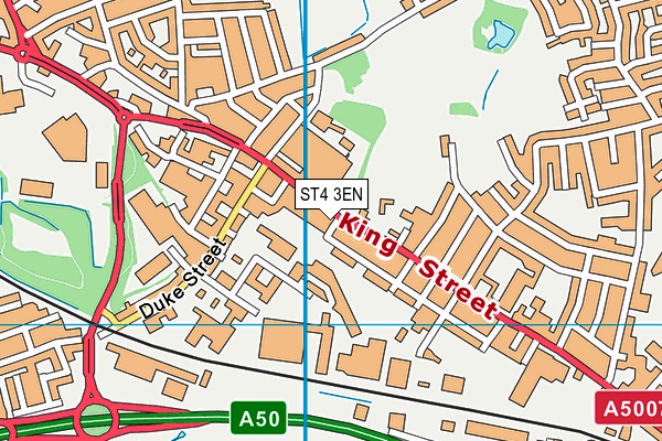 ST4 3EN map - OS VectorMap District (Ordnance Survey)