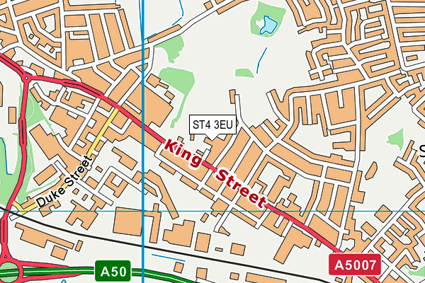 ST4 3EU map - OS VectorMap District (Ordnance Survey)