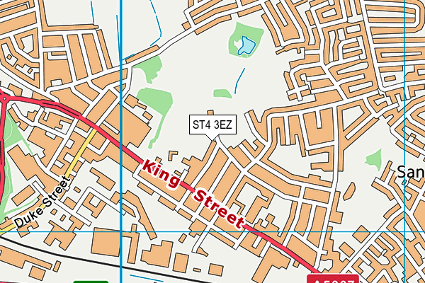 ST4 3EZ map - OS VectorMap District (Ordnance Survey)