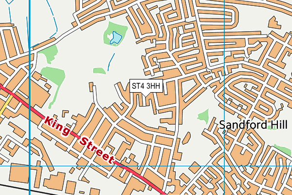 ST4 3HH map - OS VectorMap District (Ordnance Survey)