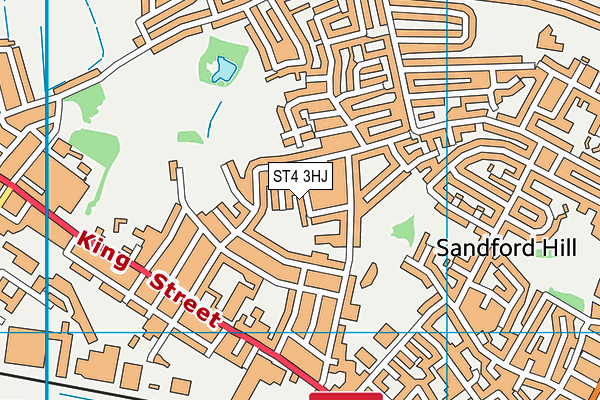 ST4 3HJ map - OS VectorMap District (Ordnance Survey)