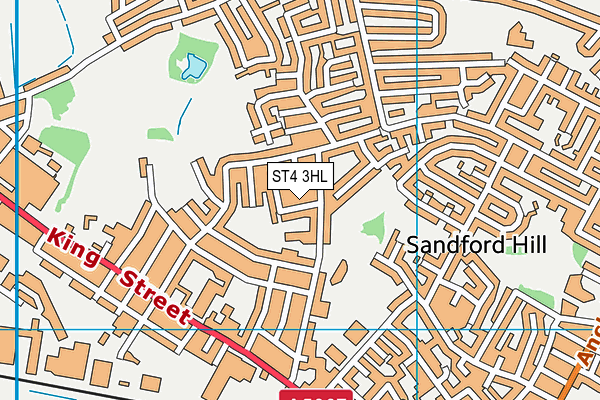 ST4 3HL map - OS VectorMap District (Ordnance Survey)