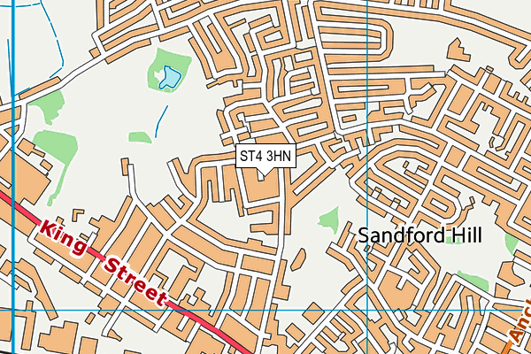 ST4 3HN map - OS VectorMap District (Ordnance Survey)