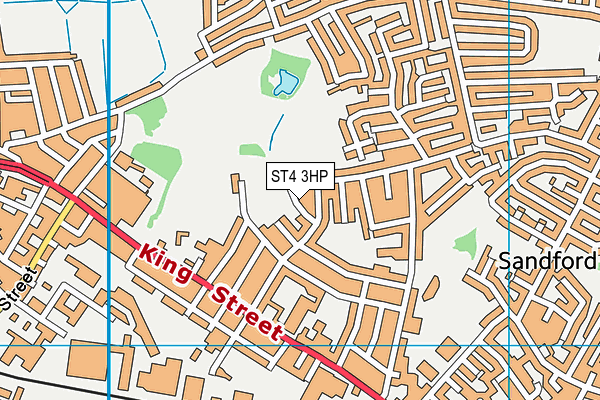ST4 3HP map - OS VectorMap District (Ordnance Survey)
