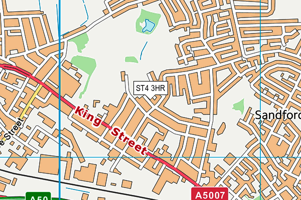 ST4 3HR map - OS VectorMap District (Ordnance Survey)