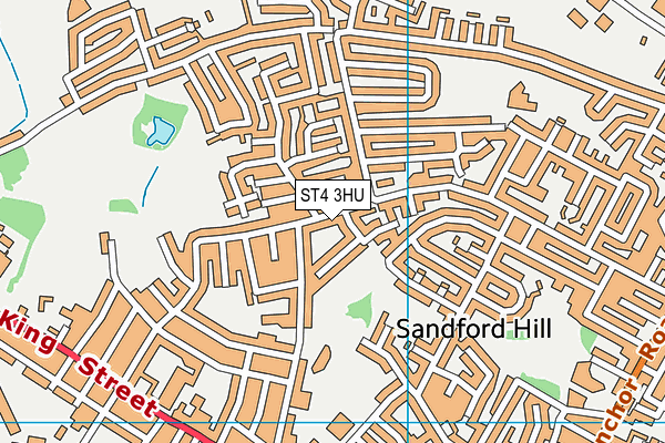 ST4 3HU map - OS VectorMap District (Ordnance Survey)