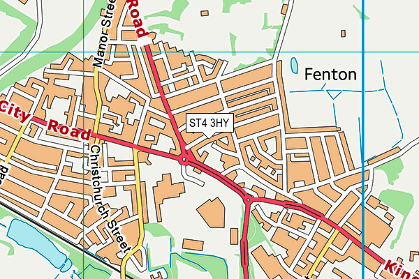 ST4 3HY map - OS VectorMap District (Ordnance Survey)