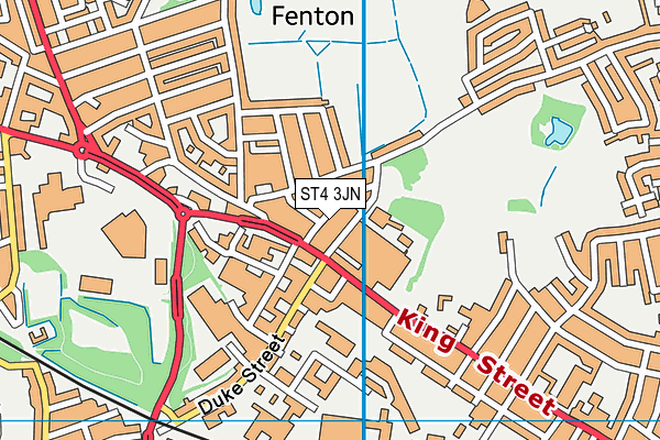 ST4 3JN map - OS VectorMap District (Ordnance Survey)
