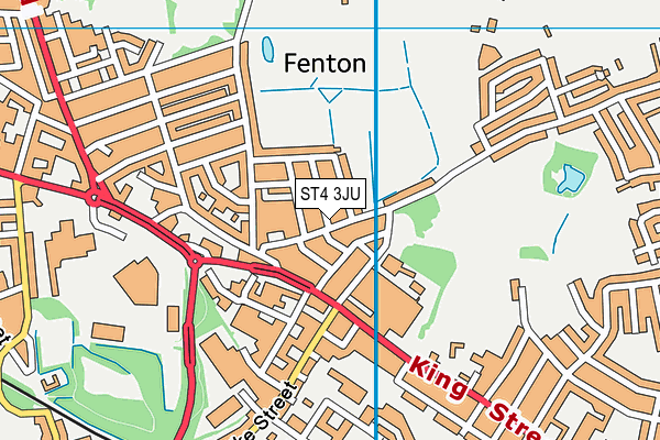 ST4 3JU map - OS VectorMap District (Ordnance Survey)